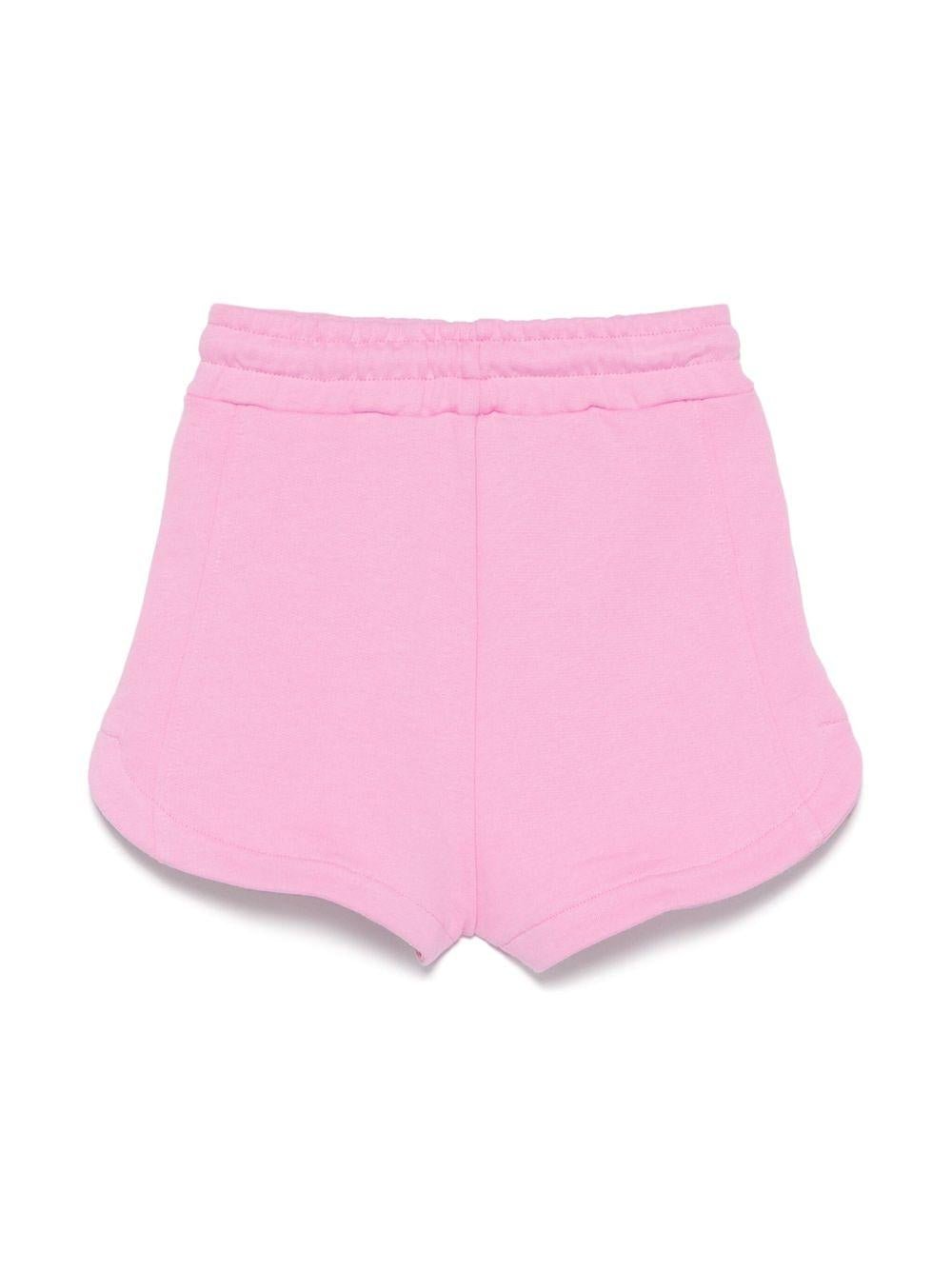 Shorts per bambina MSGM Kids rosa con vita con coulisse elasticizzata - Rubino Kids