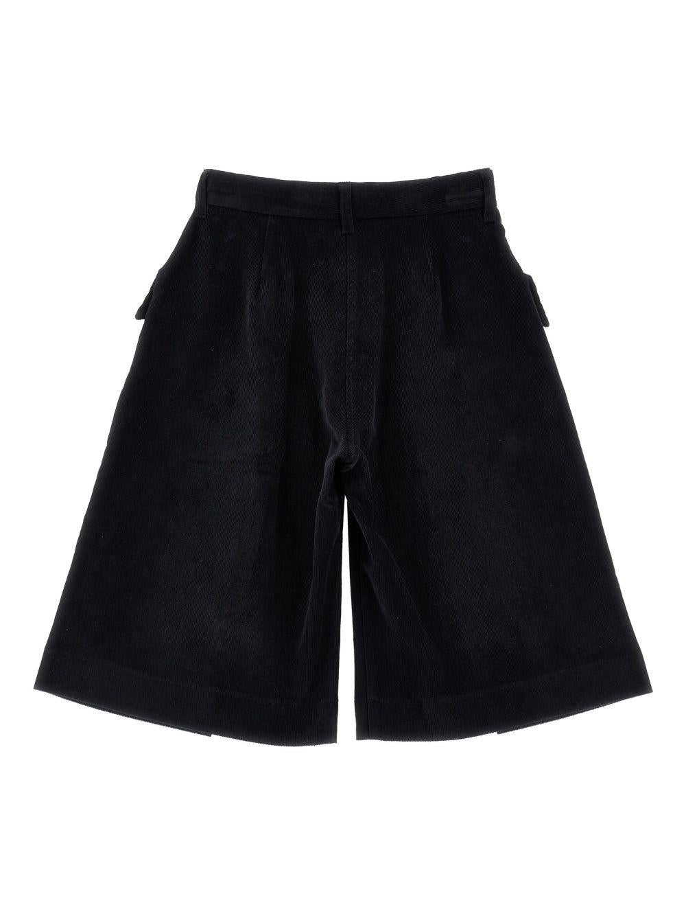 Shorts per bambina Philosophy Di Lorenzo Serafini Kids nero con tasche laterali con patta - Rubino Kids