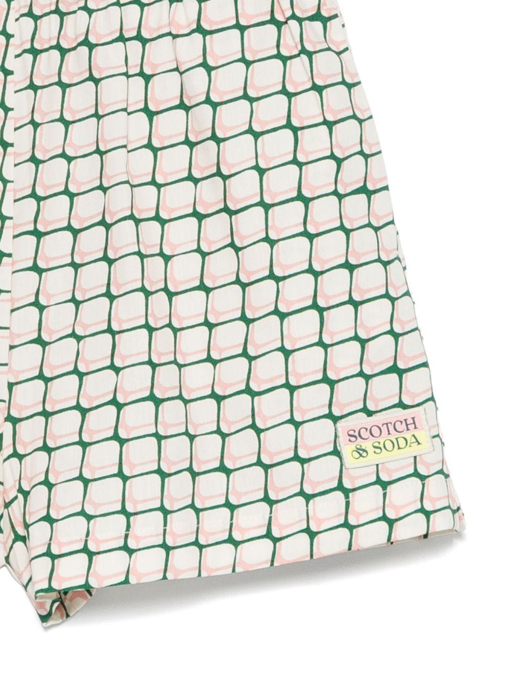 Shorts per bambina Scotch & Soda Kids beige con stampa - Rubino Kids