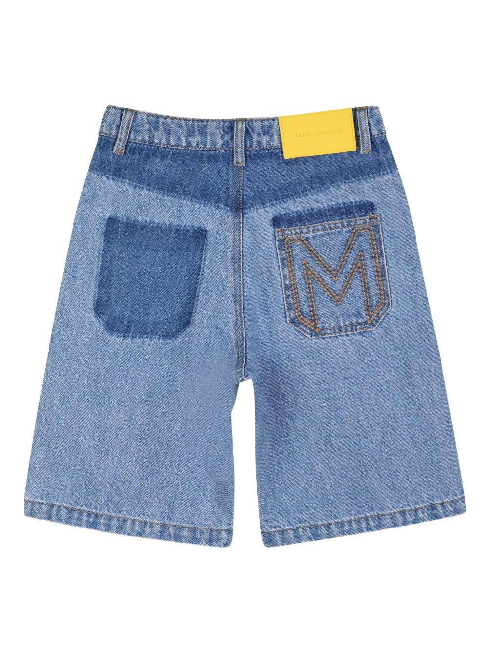 Shorts per bambina The Marc Jacobs Kids blu con tasche posteriori applicate - Rubino Kids