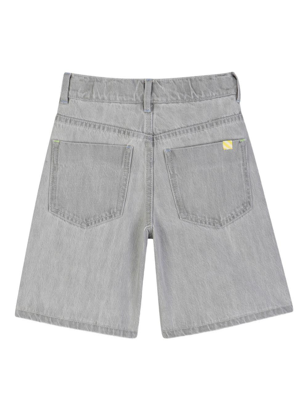 Shorts per bambino Billieblush grigi con applicazione toppa "Stay cool" - Rubino Kids