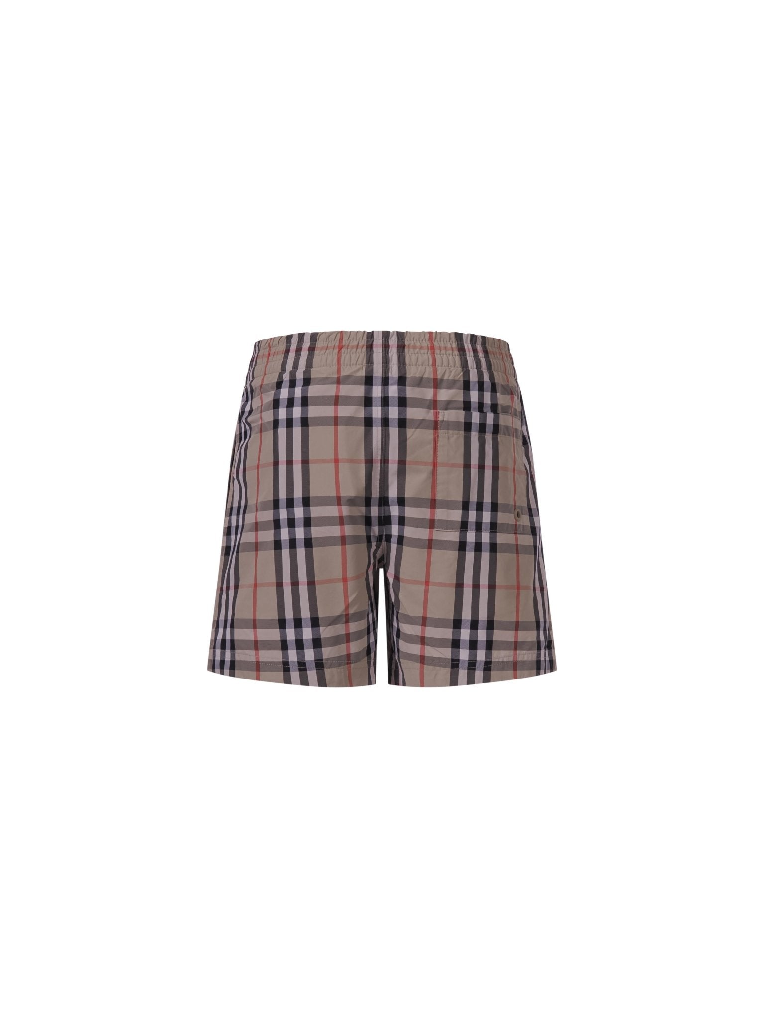 Shorts per bambino Burberry Kids beige con caratteristico motivo Vintage Check - Rubino Kids