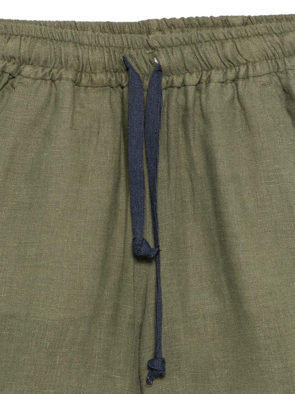 Shorts per bambino Drumohr Kids verde in lino - Rubino Kids