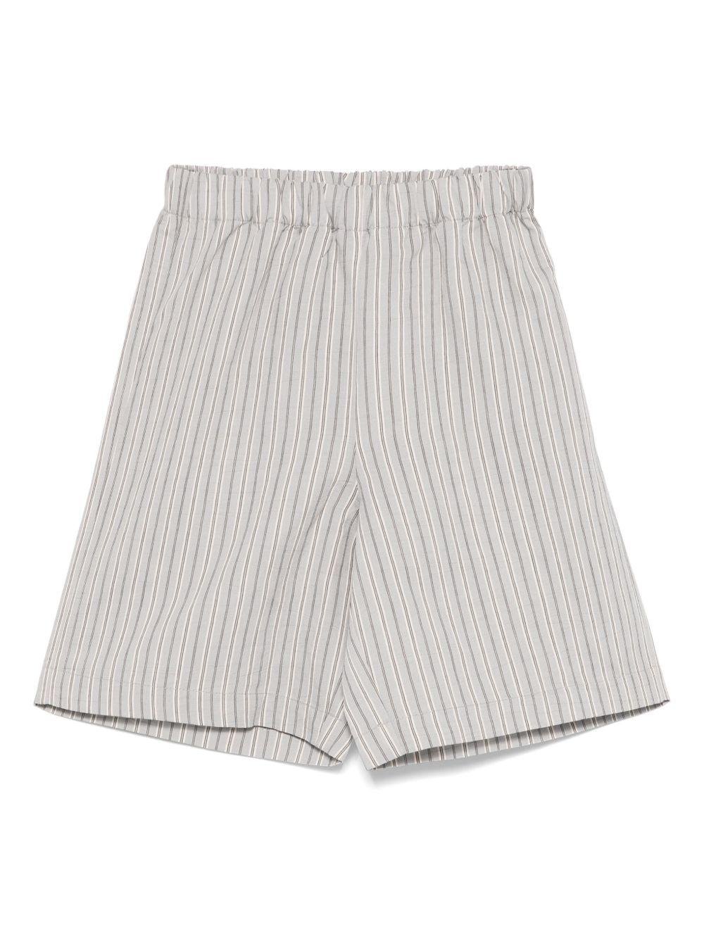 Shorts per bambino Il Gufo grigio con motivo a righe verticali - Rubino Kids