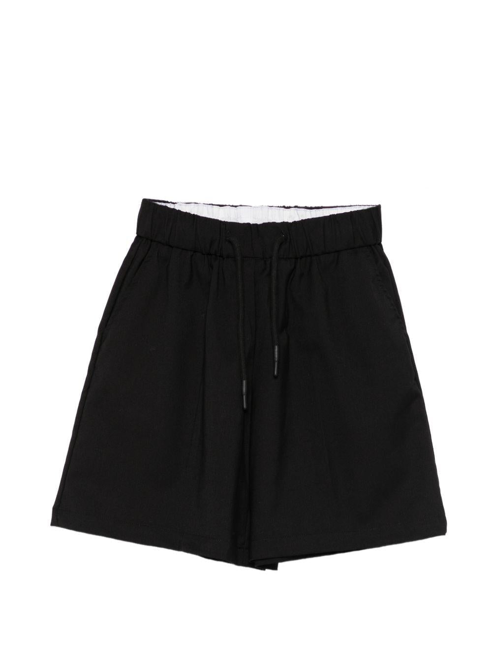 Shorts per bambino John Richmond Junior neri con tappa con logo sul retro - Rubino Kids