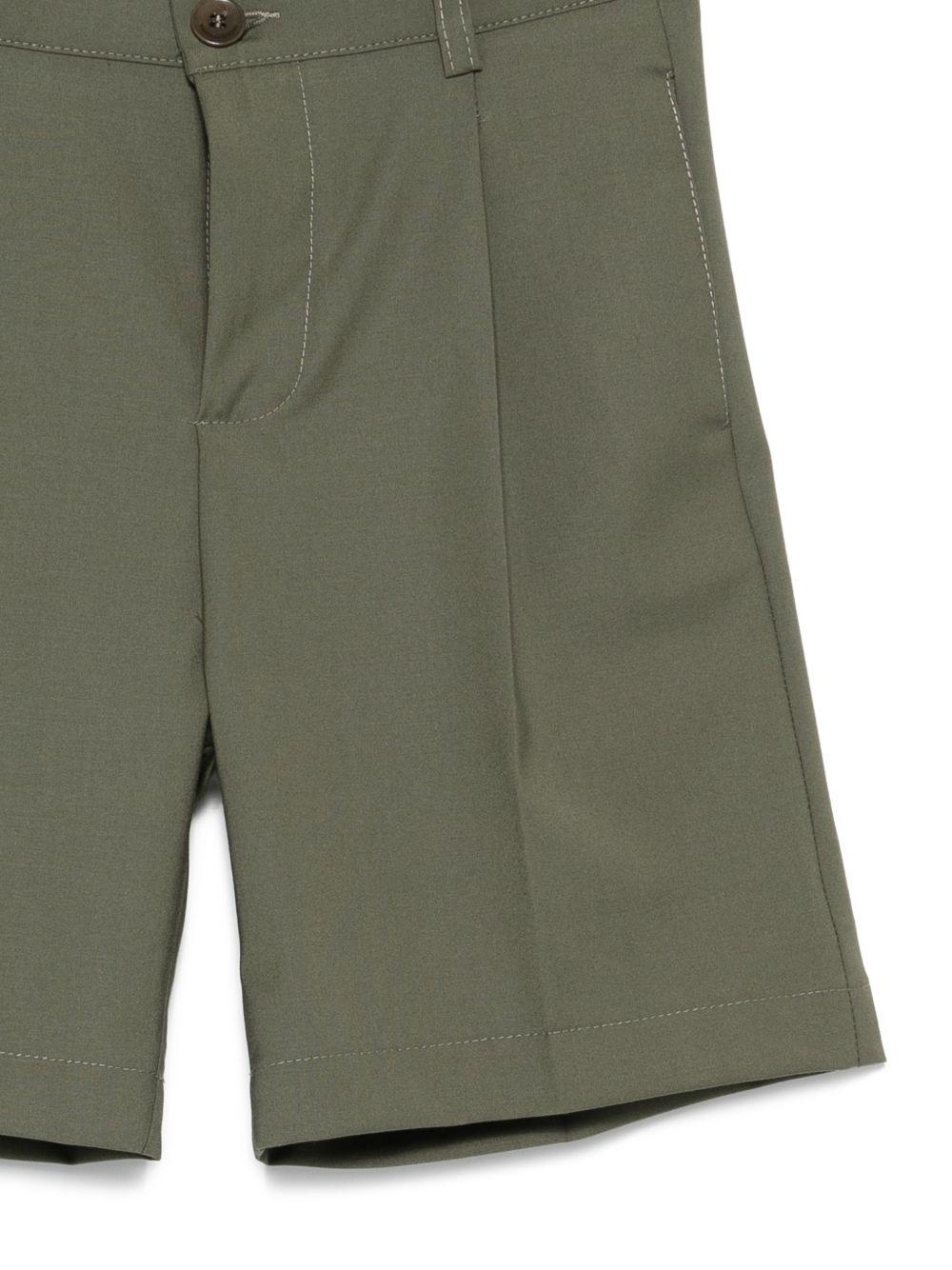Shorts per bambino Paolo Pecora Kids verde con zip - Rubino Kids