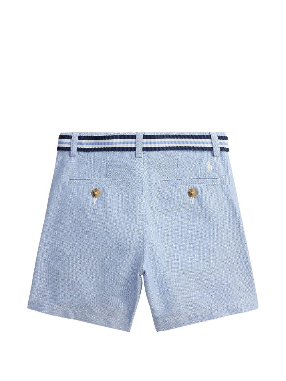 Shorts per bambino Polo Ralph Lauren Kids azzurri con cintura - Rubino Kids