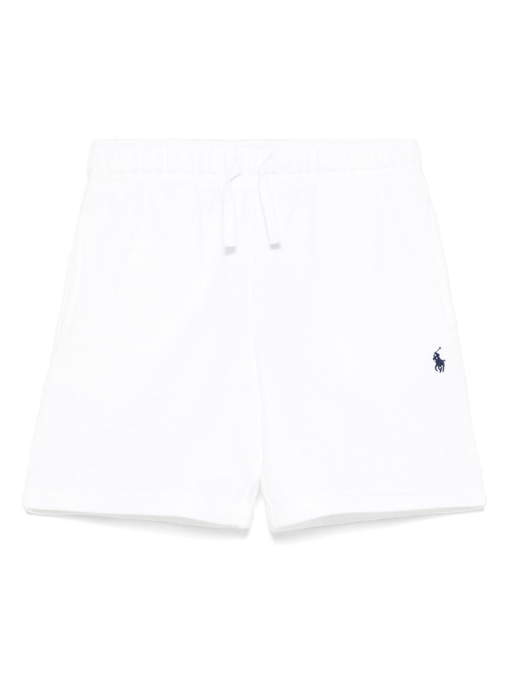 Shorts per bambino Polo Ralph Lauren Kids bianchi con motivo Polo Pony - Rubino Kids