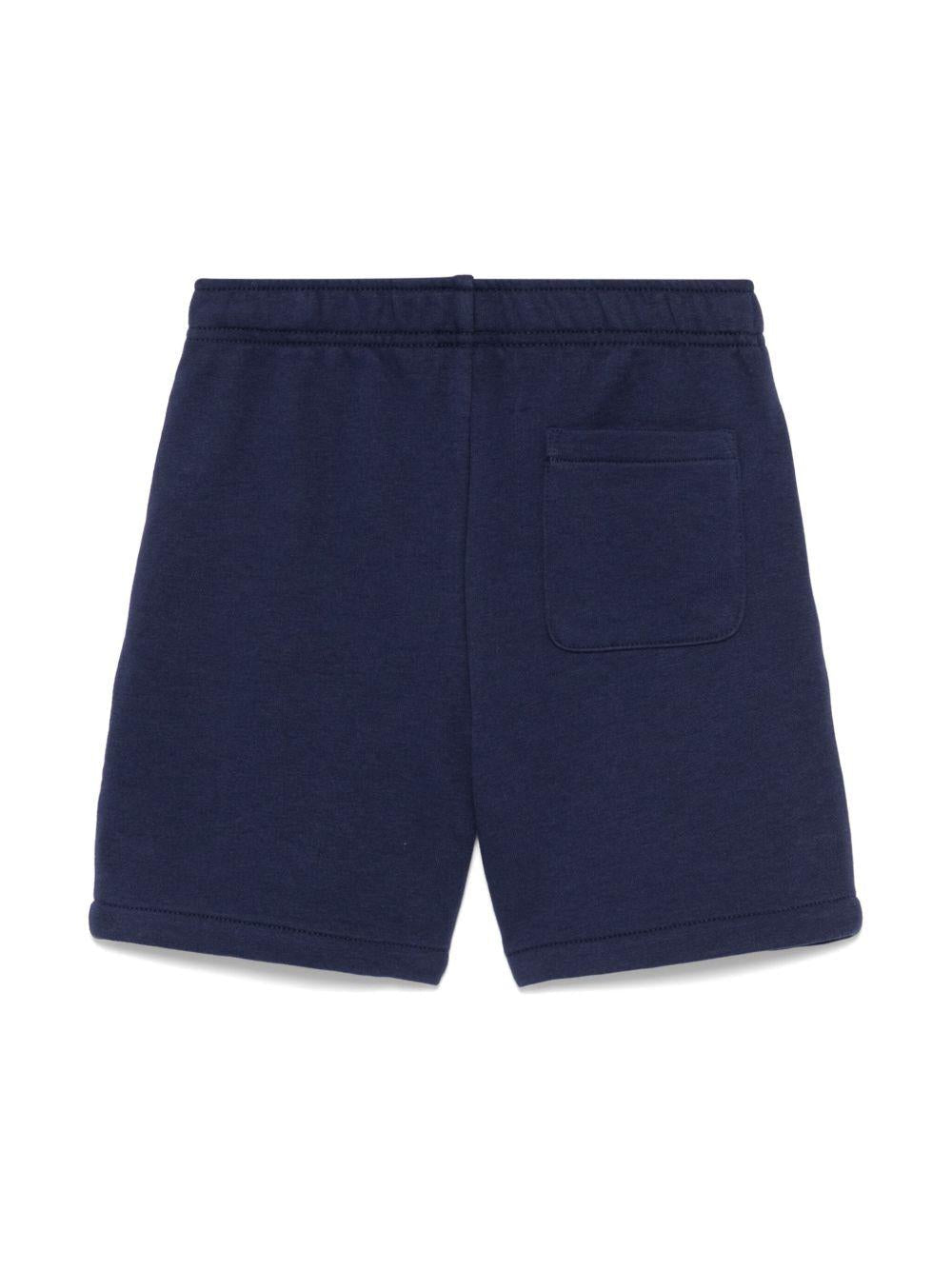 Shorts per bambino Polo Ralph Lauren Kids blu con motivo Polo Pony - Rubino Kids