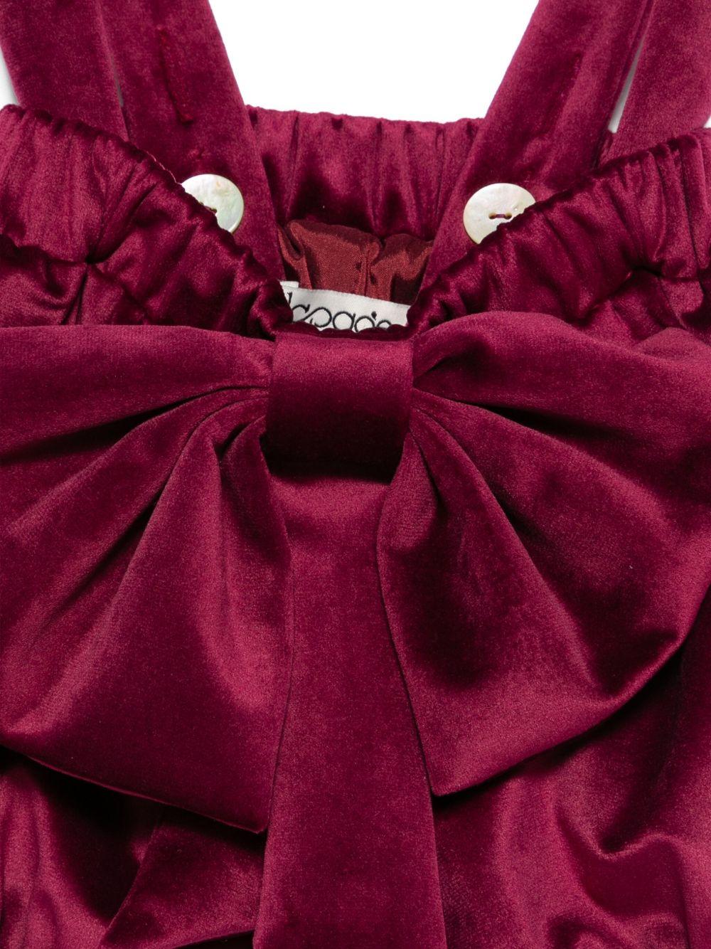 Shorts per neonata A'lapage rossi con dettaglio fiocco - Rubino Kids