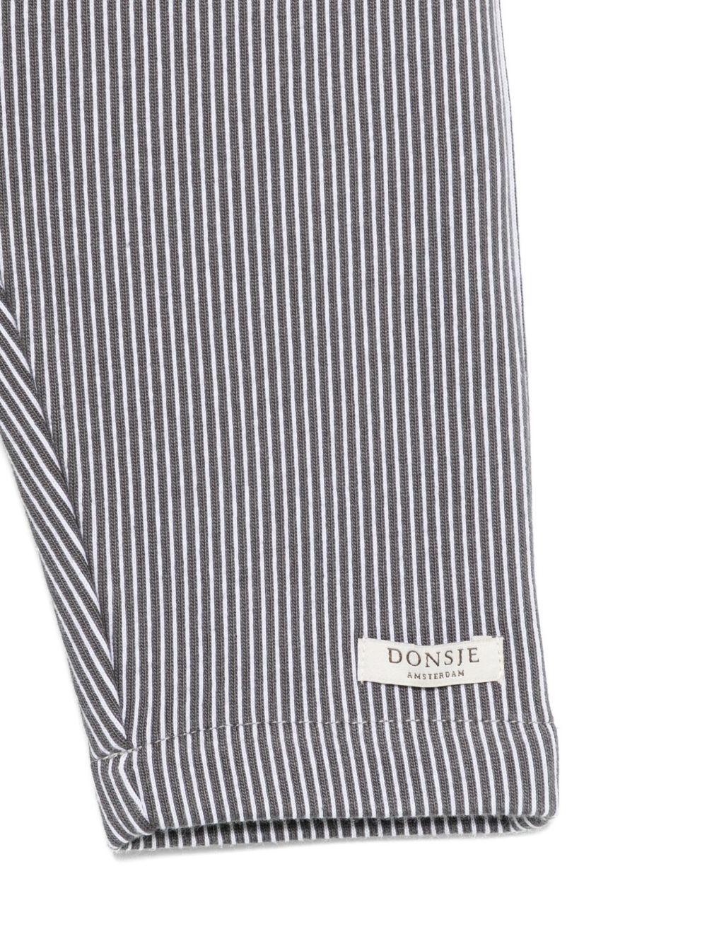 Shorts per neonata Donsje grigi con dettagli a righe - Rubino Kids