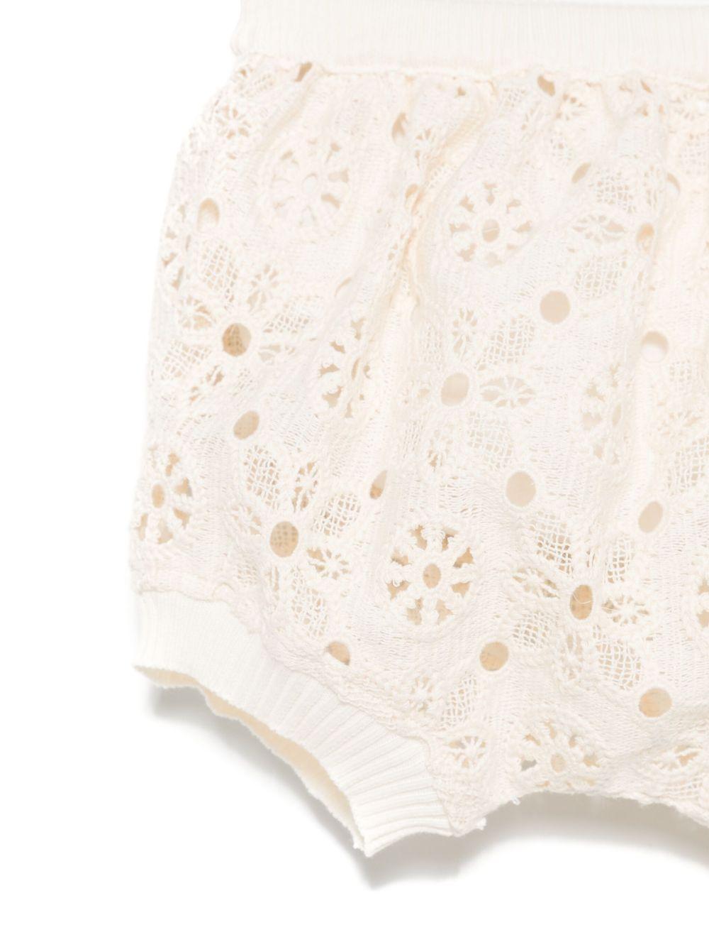 Shorts per neonata JESURUM BABY Leila beige con ricamo - Rubino Kids