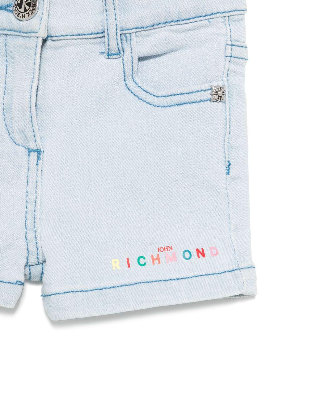 Shorts per neonata John Richmond Junior in denim azzurro - Rubino Kids