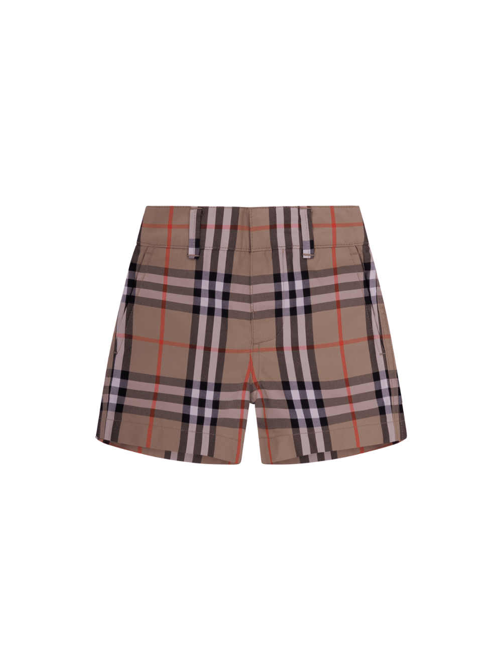 Shorts per neonati Burberry Kids beige con caratteristico motivo Vintage Check all - over - Rubino Kids