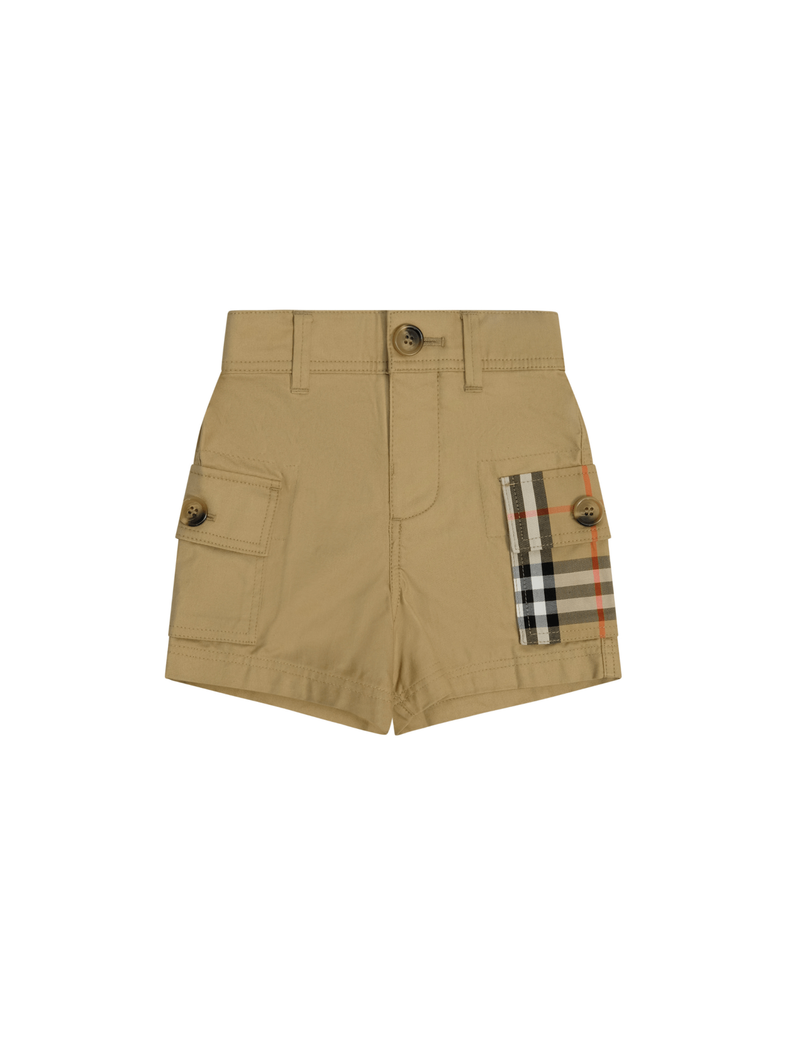 Shorts per neonati Burberry Kids beige con caratteristico motivo Vintage Check - Rubino Kids