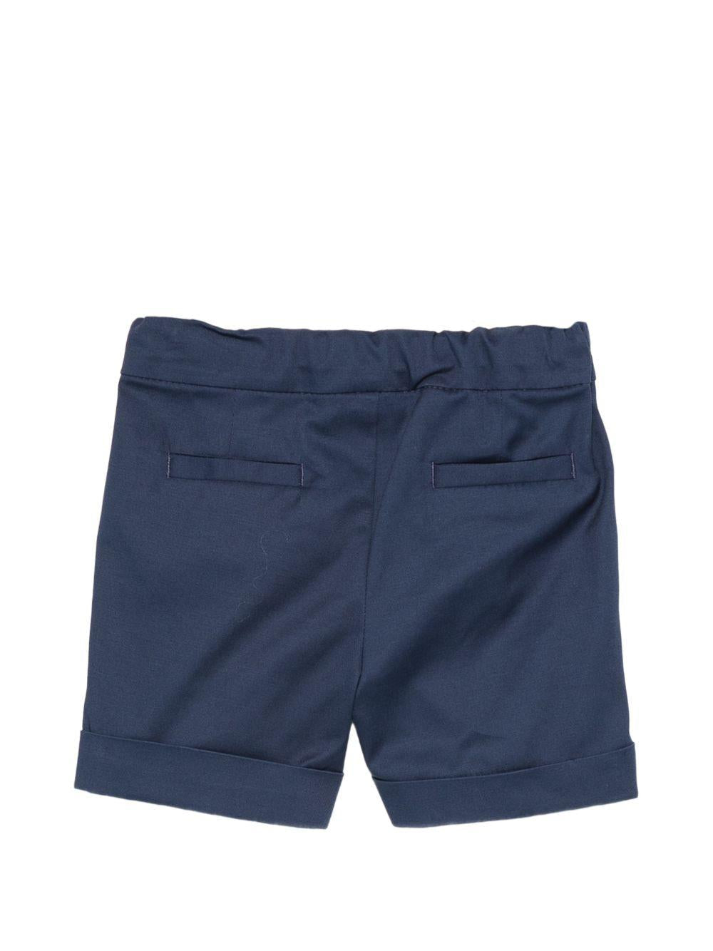Shorts per neonato Balmain Kids blu con passanti per cintura - Rubino Kids