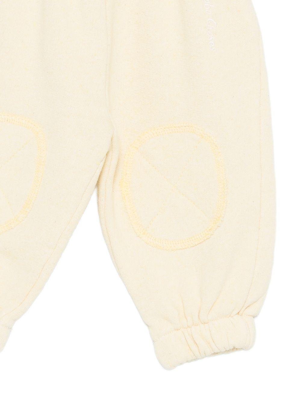 Shorts per neonato Bobo Choses beige con toppe gialle - Rubino Kids