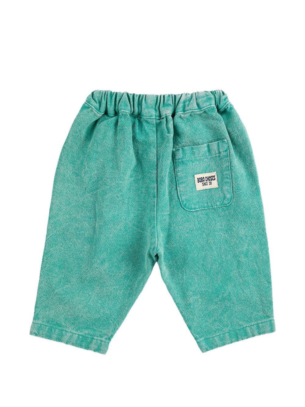 Shorts per neonato Bobo Choses verdi con vita elasticizzata - Rubino Kids