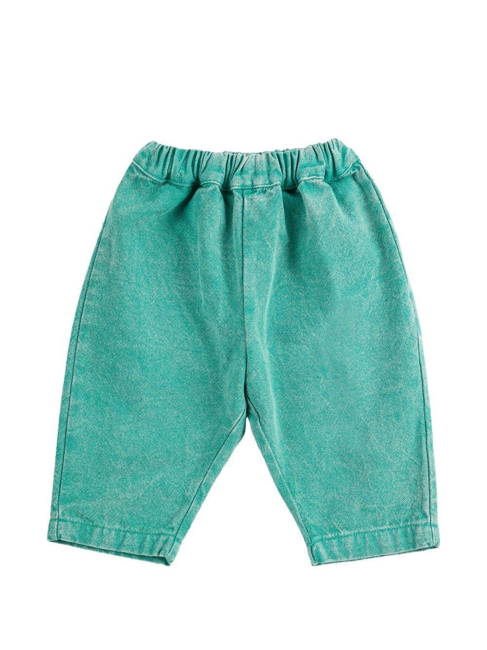 Shorts per neonato Bobo Choses verdi con vita elasticizzata - Rubino Kids