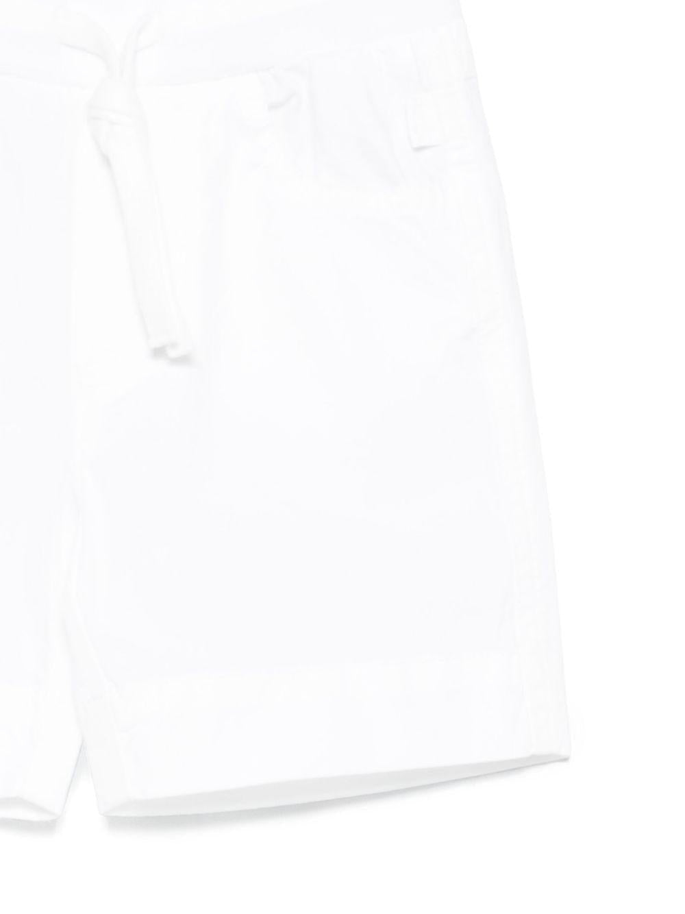 Shorts per neonato Il Gufo bianco in cotone elasticizzato con bottoni - Rubino Kids