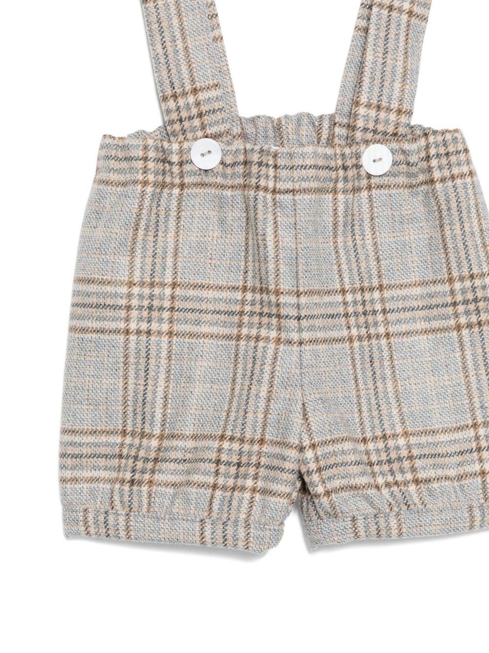 Shorts per neonato Jesurum Baby grigio con bretelle - Rubino Kids