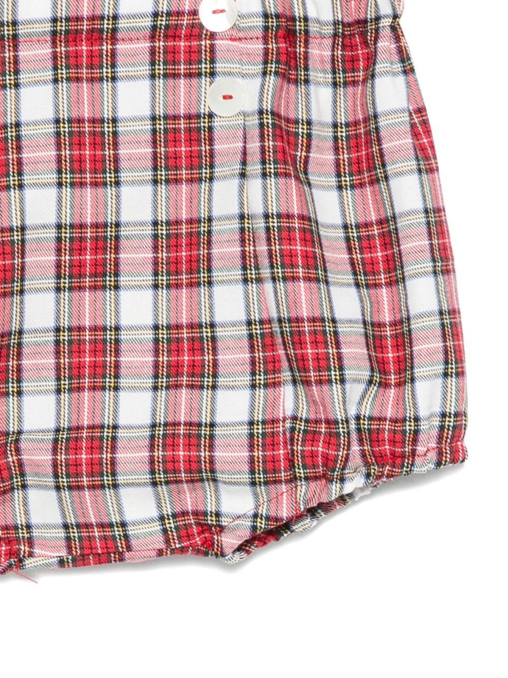 Shorts per neonato Mariella Ferrari rosso e bianco con motivo a quadri - Rubino Kids