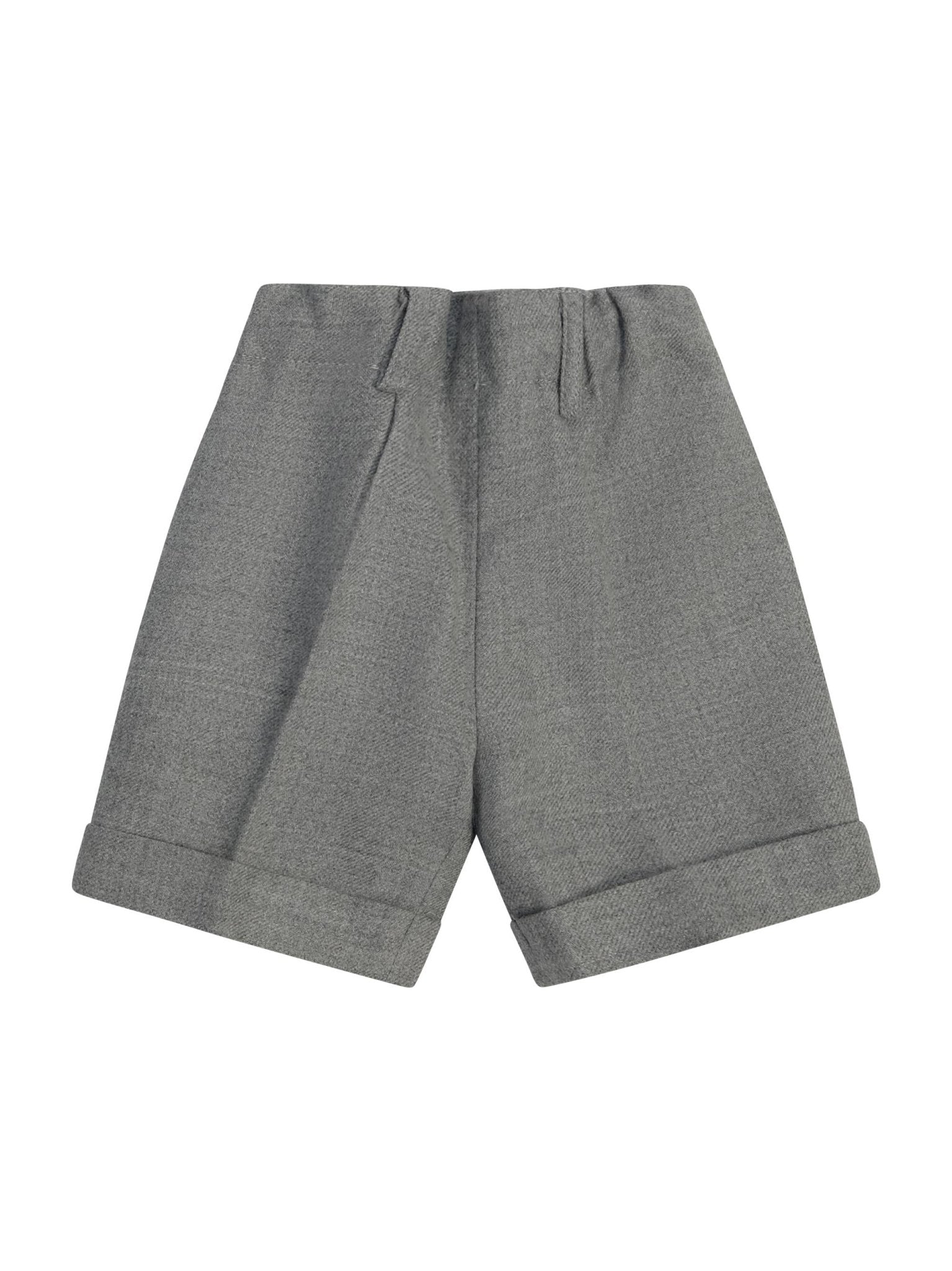 Shorts per neonato Paio Crippa grigio con passanti per cintura - Rubino Kids