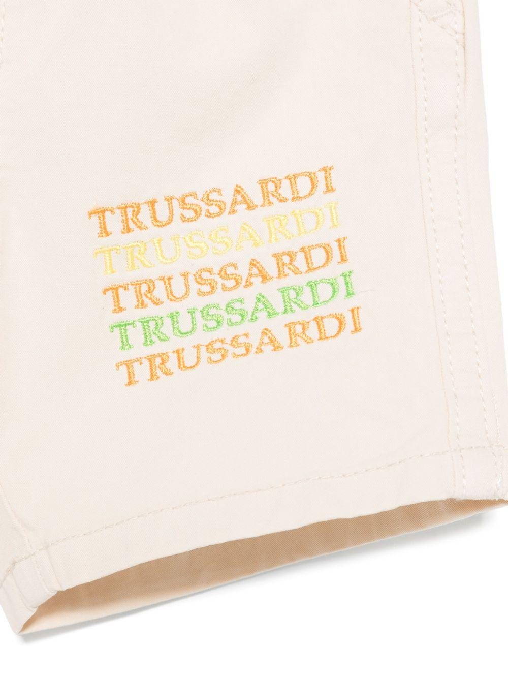 Shorts per neonato TRUSSARDI JUNIOR beige in cotone - Rubino Kids