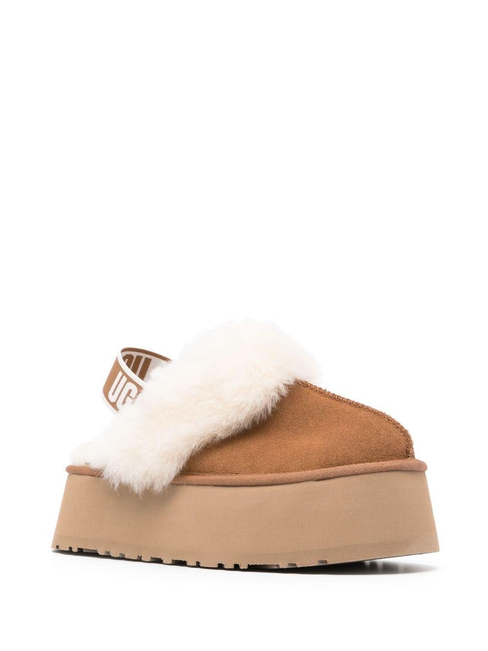Slippers Mules Funkette per bambina Ugg Kids beige con pelle scamosciata di vitello - Rubino Kids