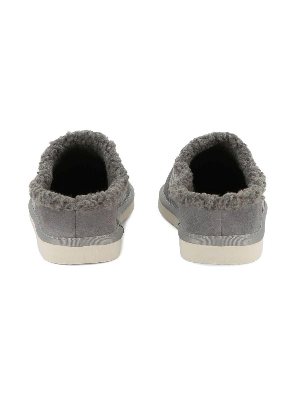 Slippers per bambina Chloé Kids grigie con scritta con logo - Rubino Kids