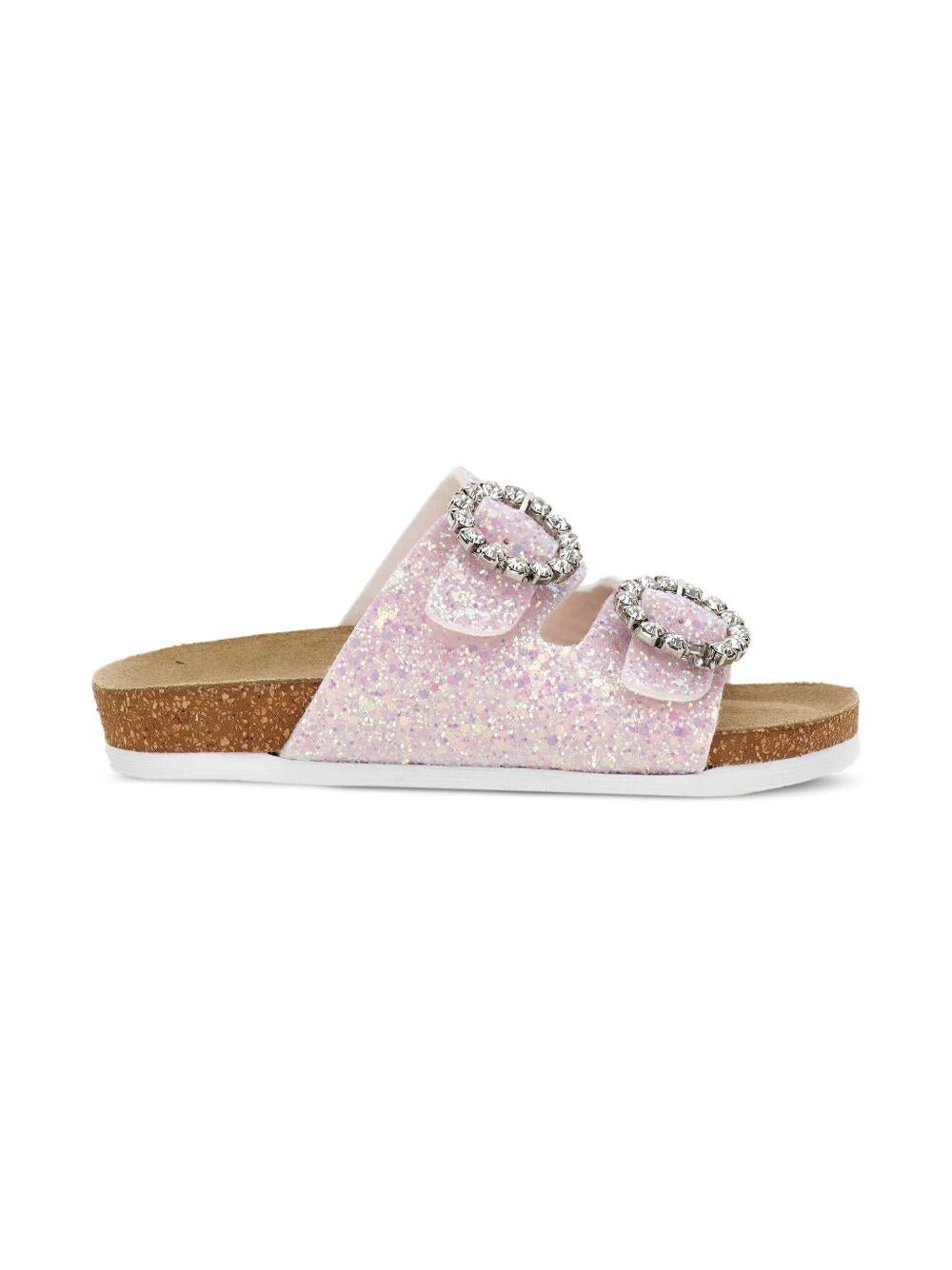 Slippers per bambina Monnalisa rosa con fibbia - Rubino Kids