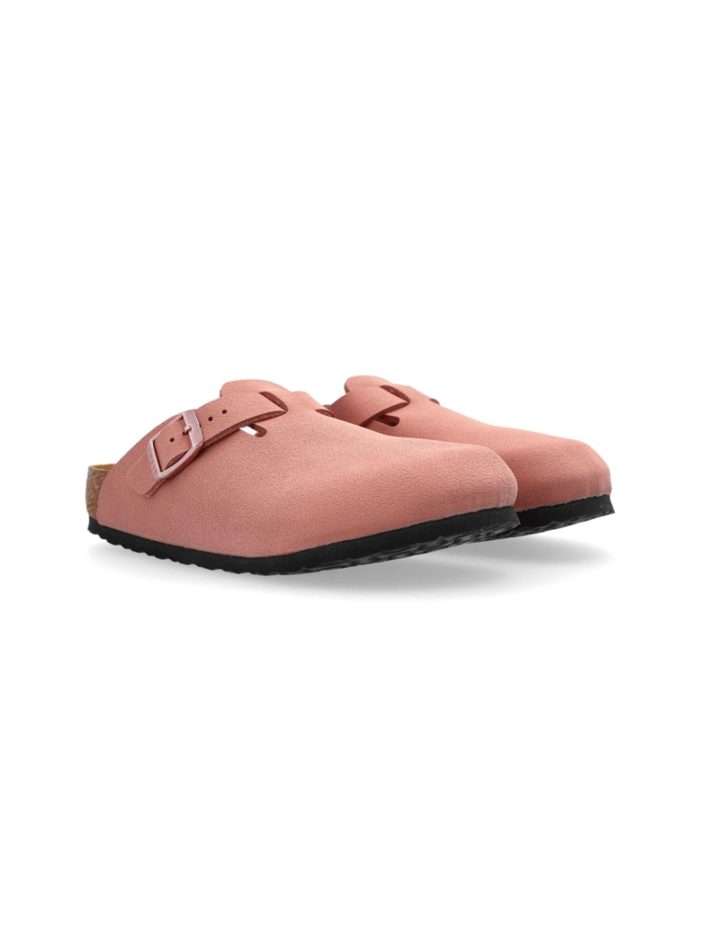 Slippers per bambini Birkenstock Kids Boston rosa con chiusura con fibbia - Rubino Kids