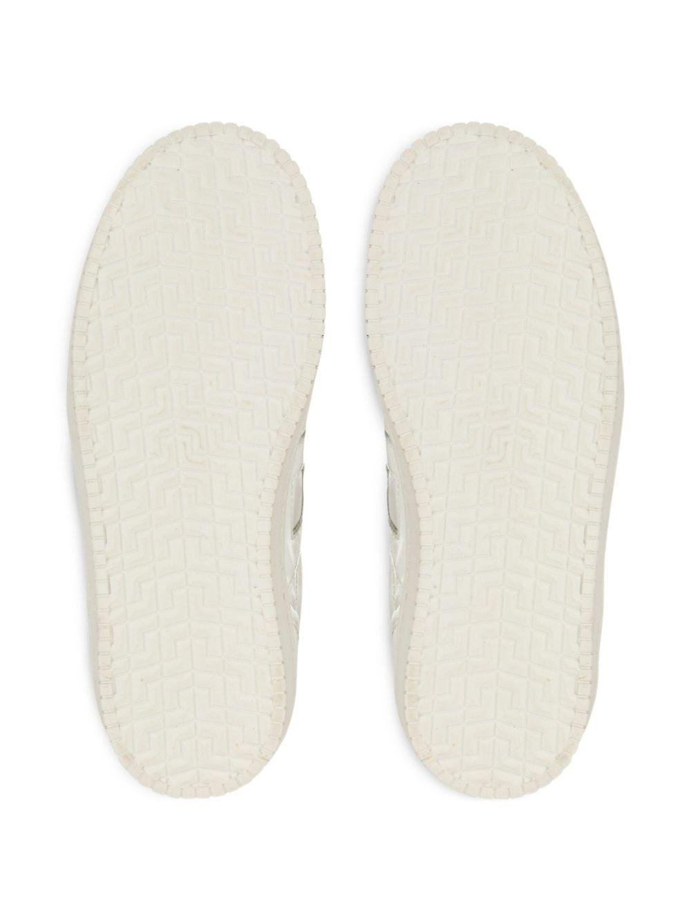 Sneaker monocolore per bambini Balmain Kids bianche con logo - Rubino Kids