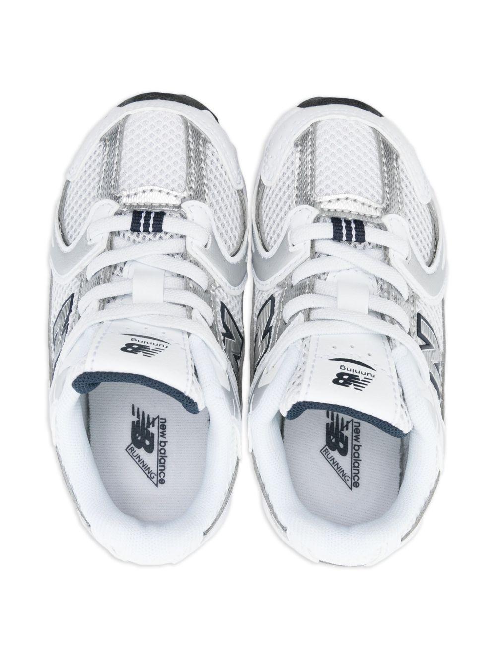 Sneakers 530 per bambini New Balance Kids bianche con inserti grigi - Rubino Kids