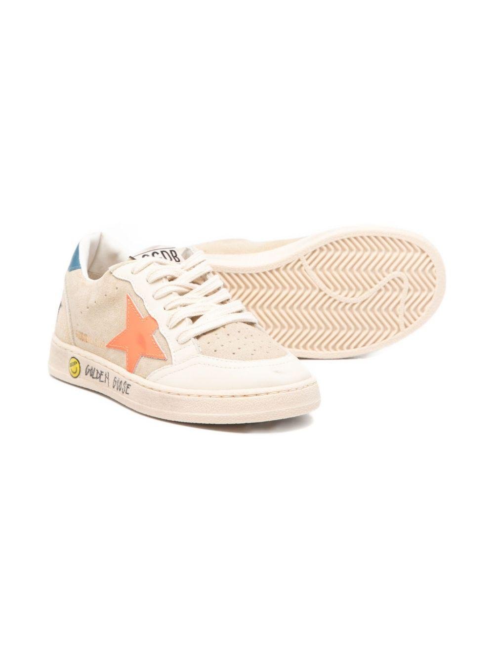 Sneakers Ball Star New per bambini Golden Goose Kids beige con dettaglio stella - Rubino Kids