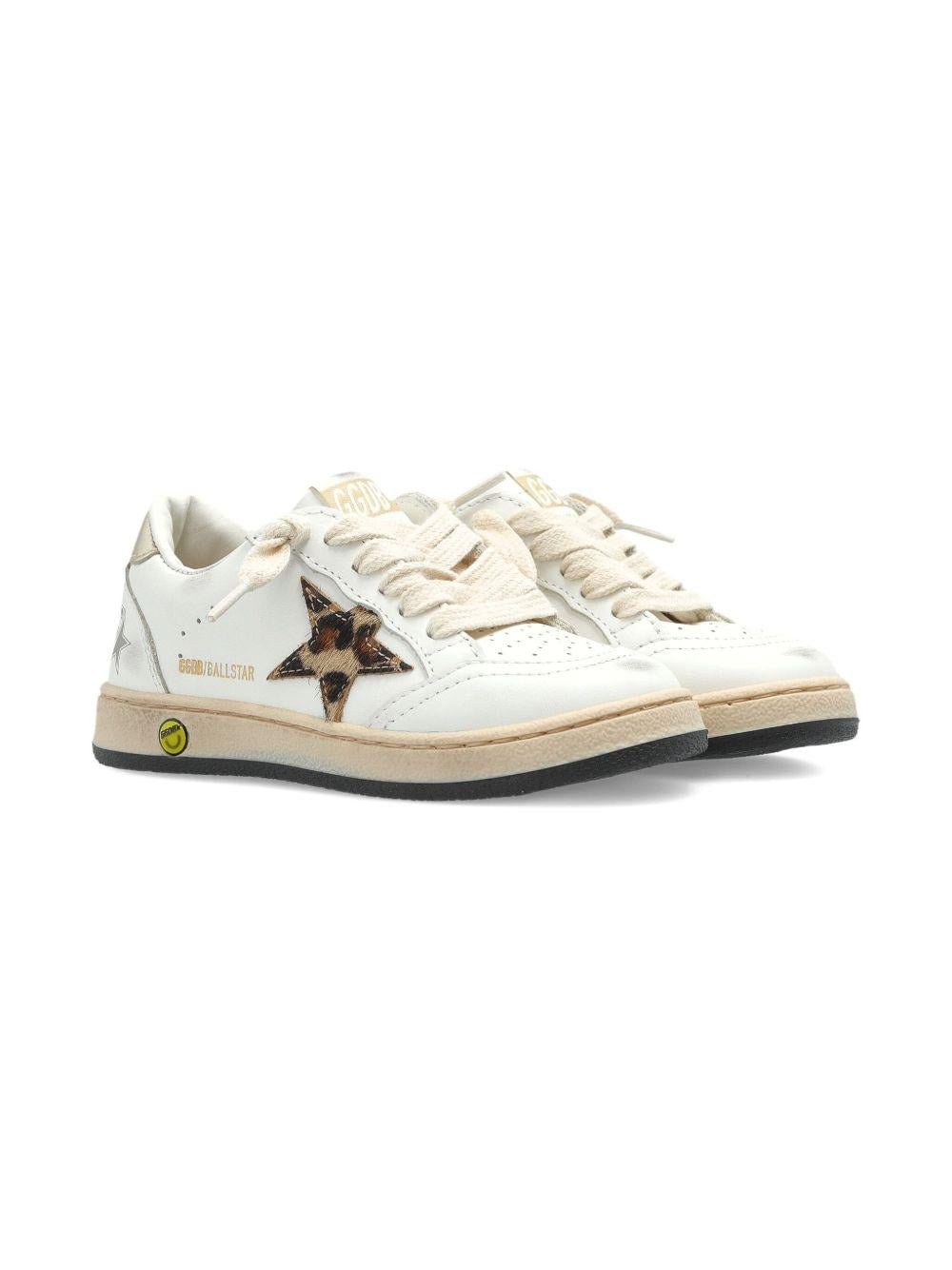 Sneakers Ballstar per bambino Golden Goose Kids bianche con applicazione a stella - Rubino Kids