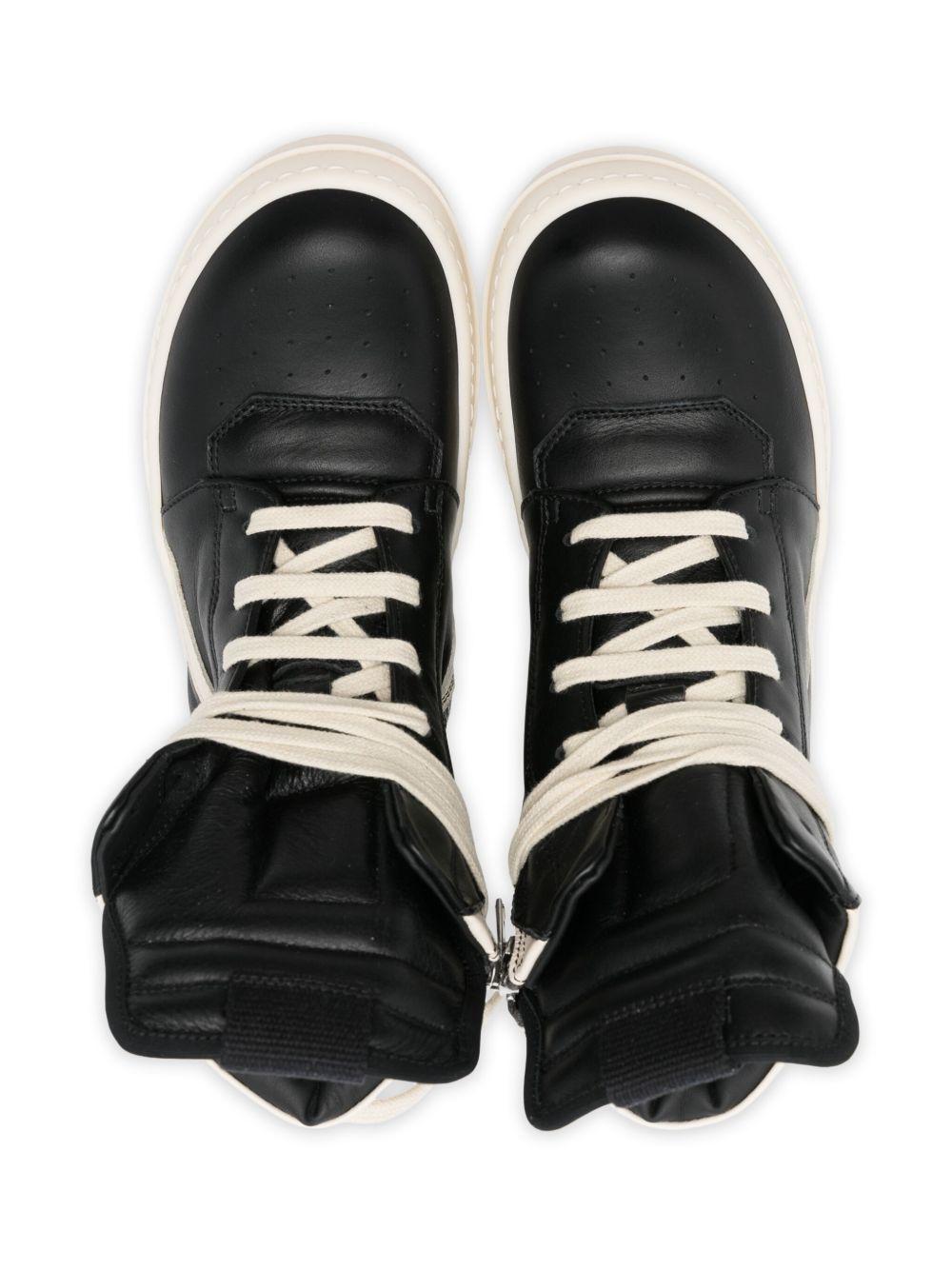 Sneakers Geo Baskets per bambino Rick Owens Kids nere con chiusura laterale con zip - Rubino Kids