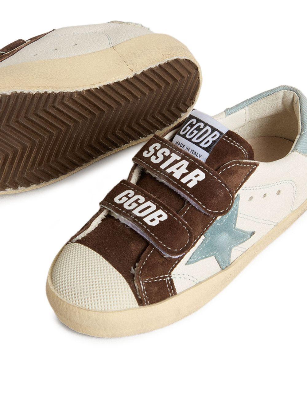 Sneakers Old School per bambino Golden Goose Kids beige con inserti in pelle scamosciata - Rubino Kids