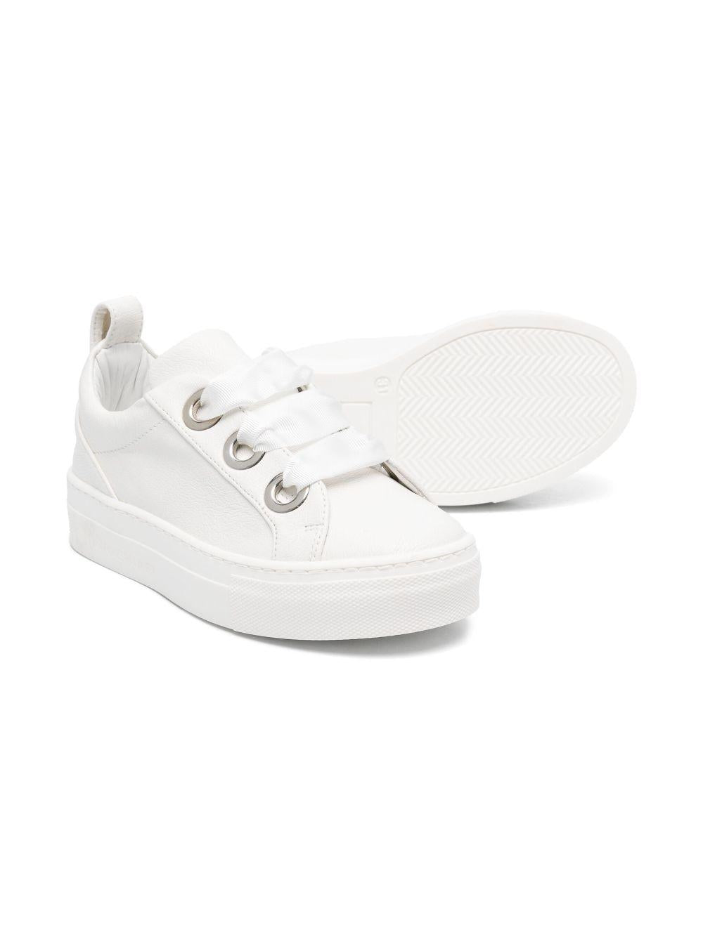 Sneakers per bambina Colorichiari bianco con soletta in pelle con logo - Rubino Kids