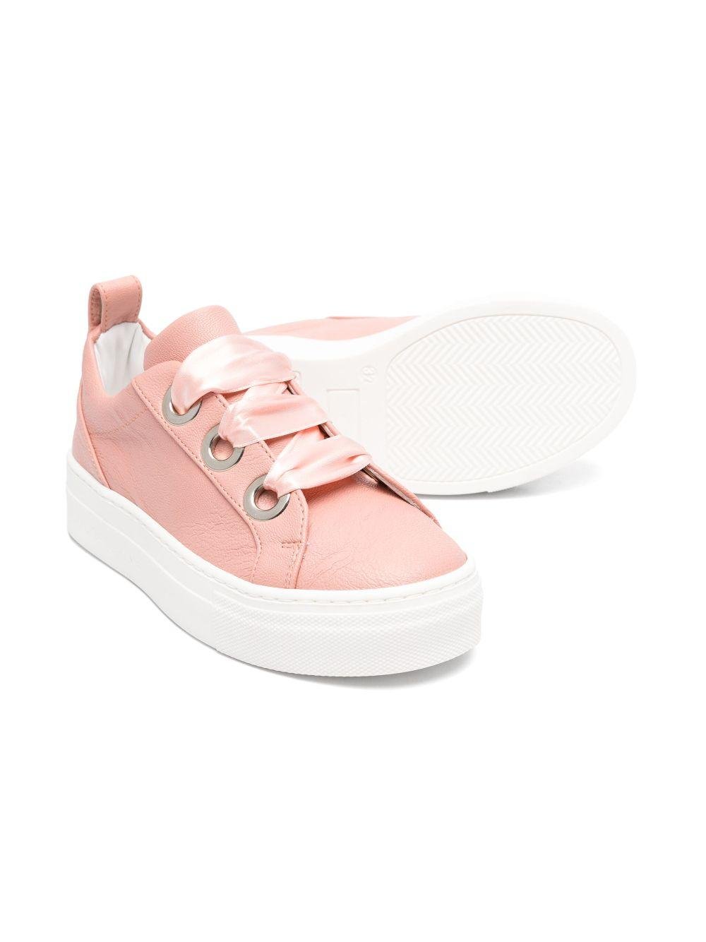 Sneakers per bambina Colorichiari rosa con soletta in pelle con logo - Rubino Kids