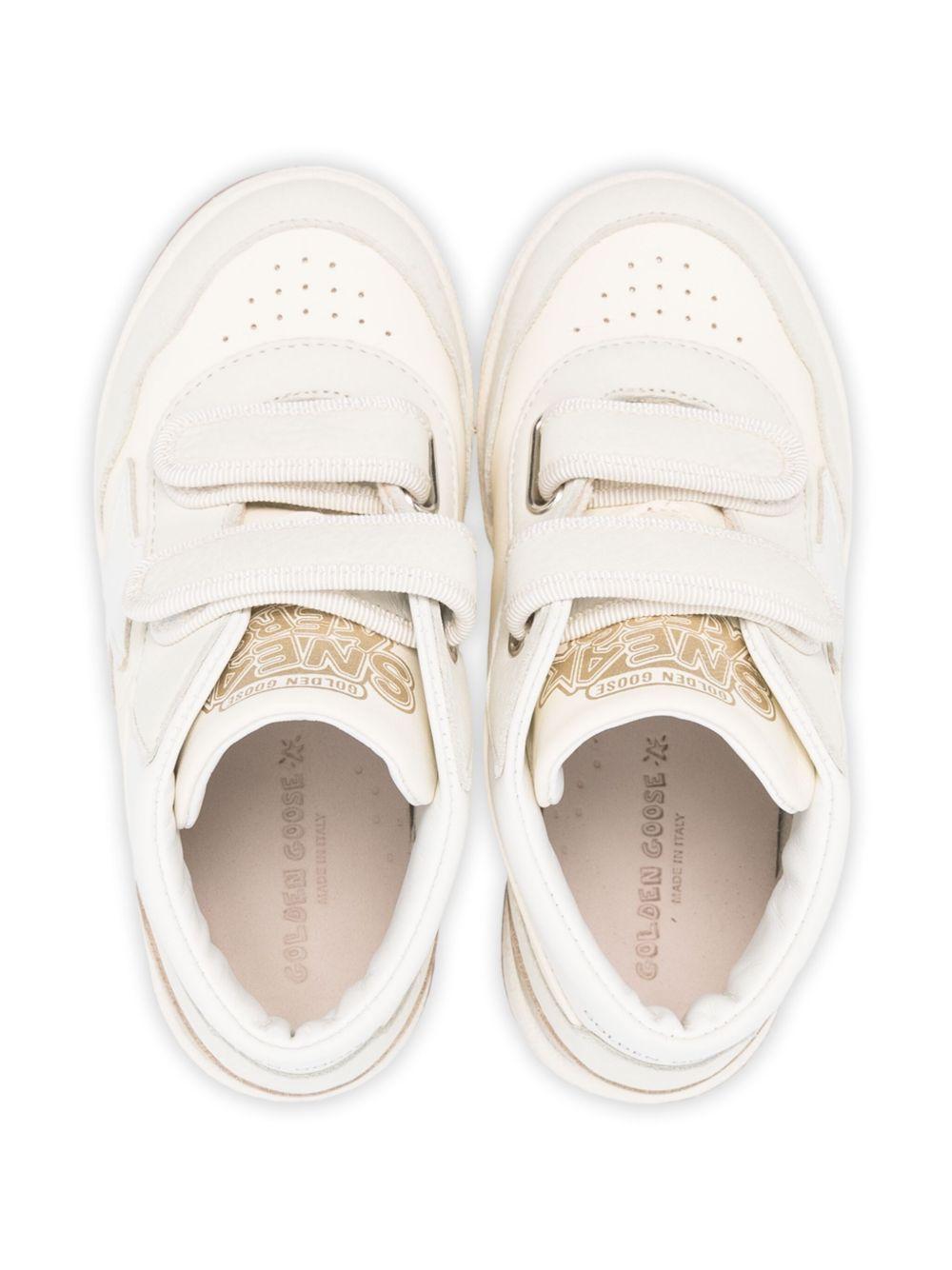Sneakers per bambina Golden Goose Kids beige con design traforato - Rubino Kids