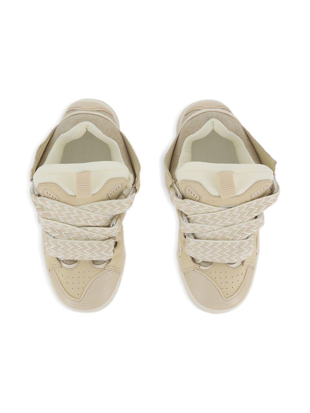 Sneakers per bambina Lanvin beige in pizzo - Rubino Kids
