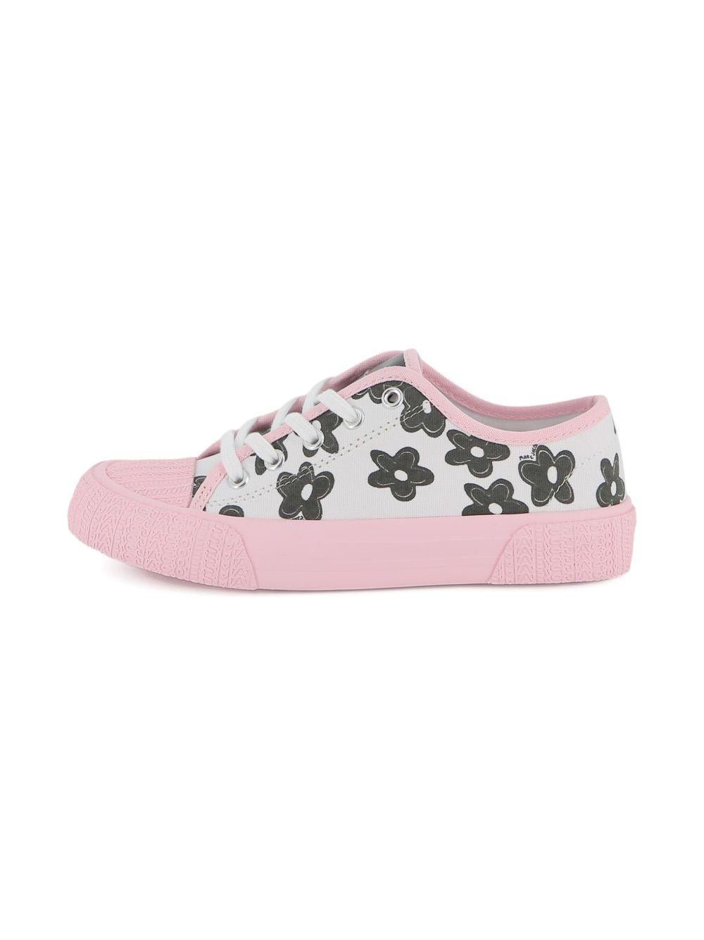 Sneakers per bambina The Marc Jacobs Kids rosa con stampa floreale - Rubino Kids