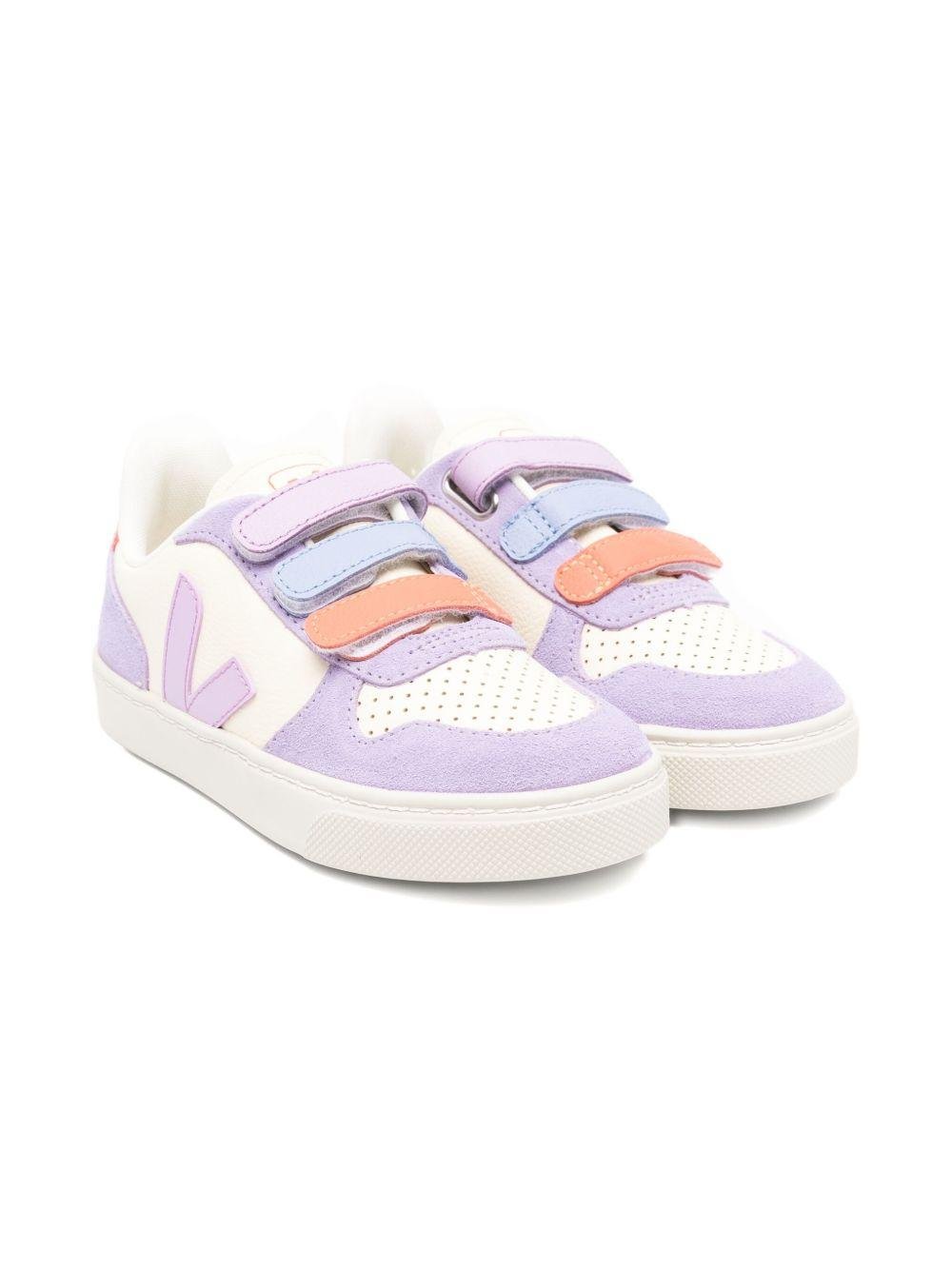 Sneakers per bambina VEJA Kids bianco con dettaglio logo V - Rubino Kids