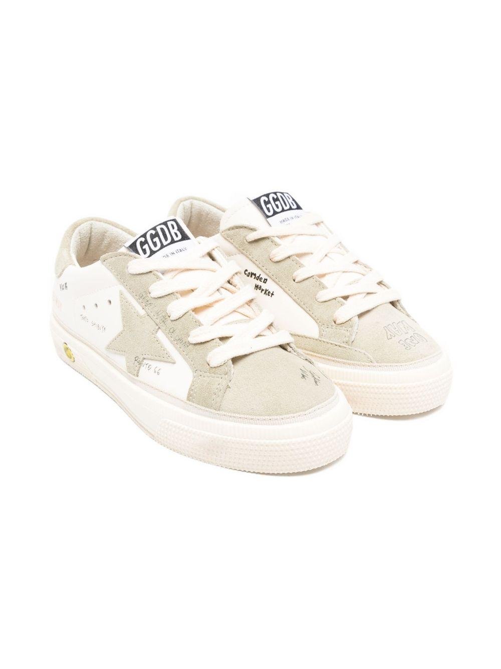 Sneakers per bambini Golden Goose Kids bianche con dettaglio traforato - Rubino Kids