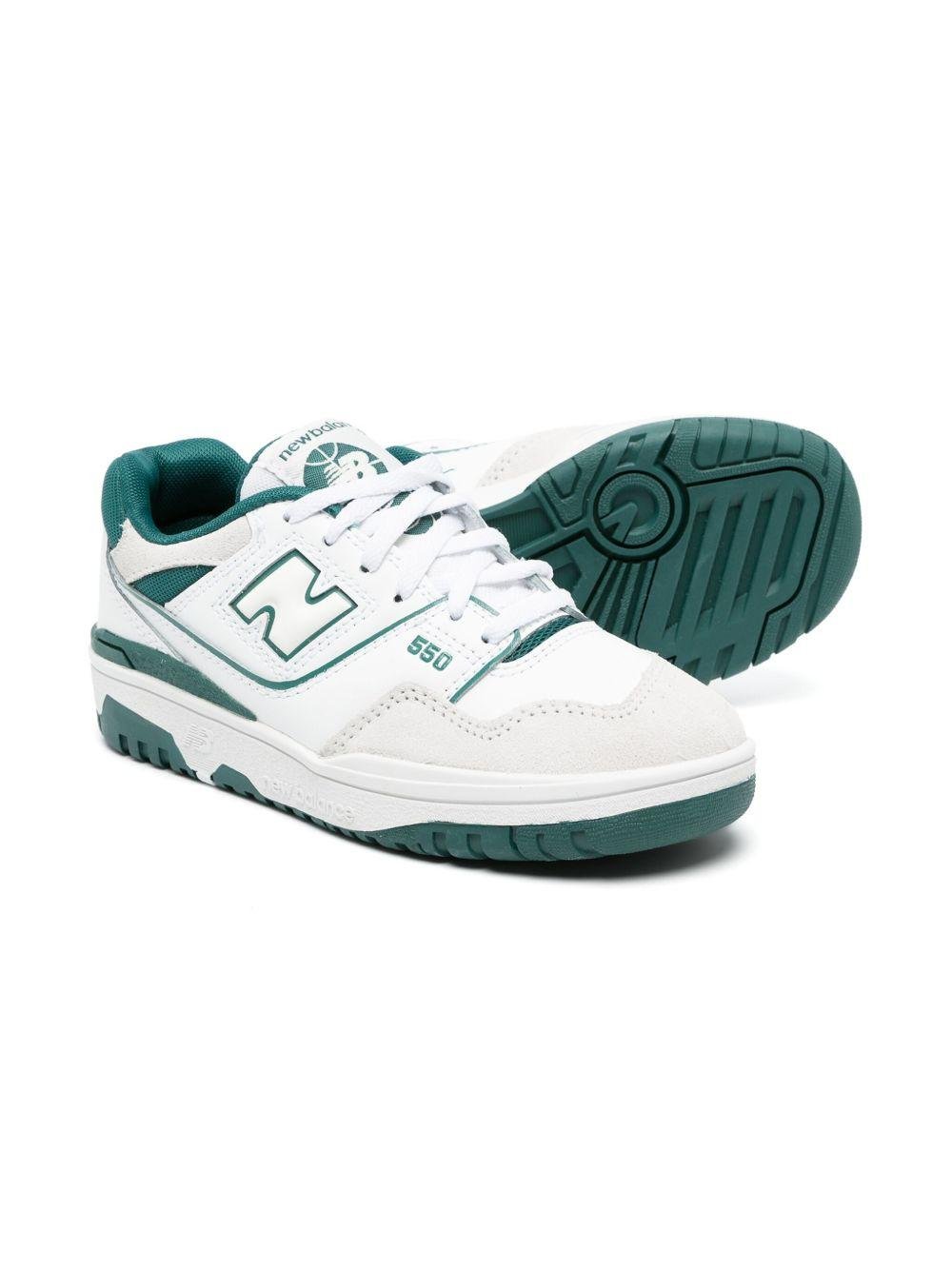 Sneakers per bambini New Balance Kids 550 bianco in pelle - Rubino Kids