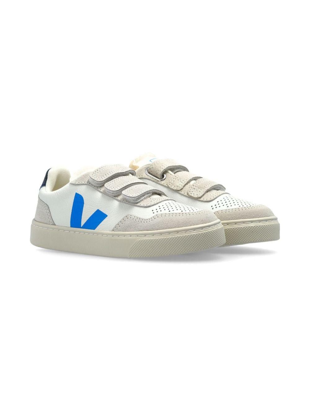 Sneakers per bambini Veja Kids bianche con chiusura frontale a strappo - Rubino Kids