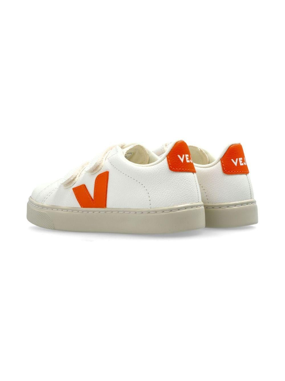 Sneakers per bambini VEJA Kids bianco con applicazione logo - Rubino Kids
