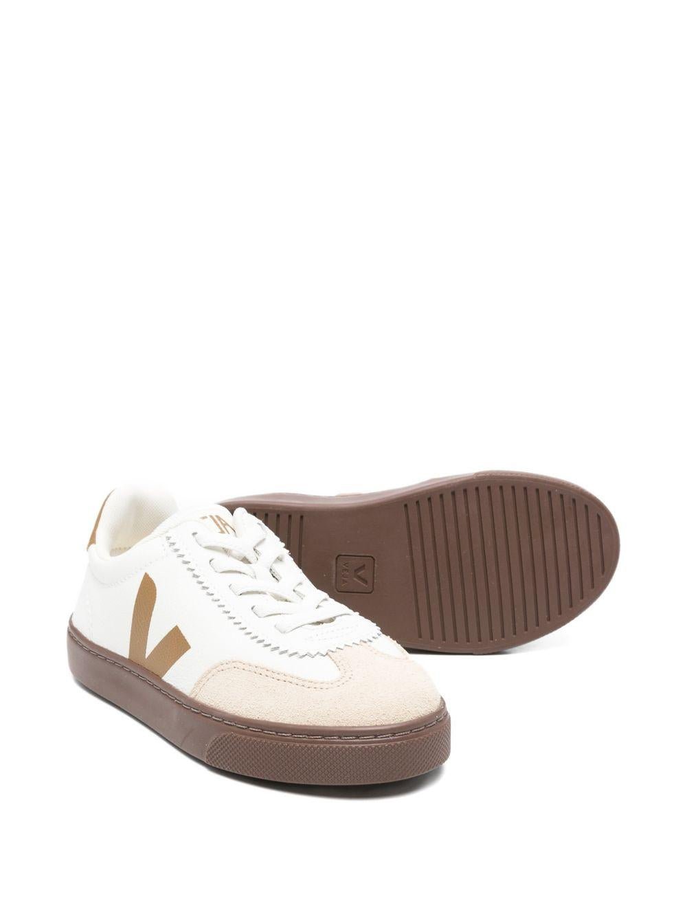 Sneakers per bambini VEJA Kids small Volley bianche con inserti a contrasto - Rubino Kids