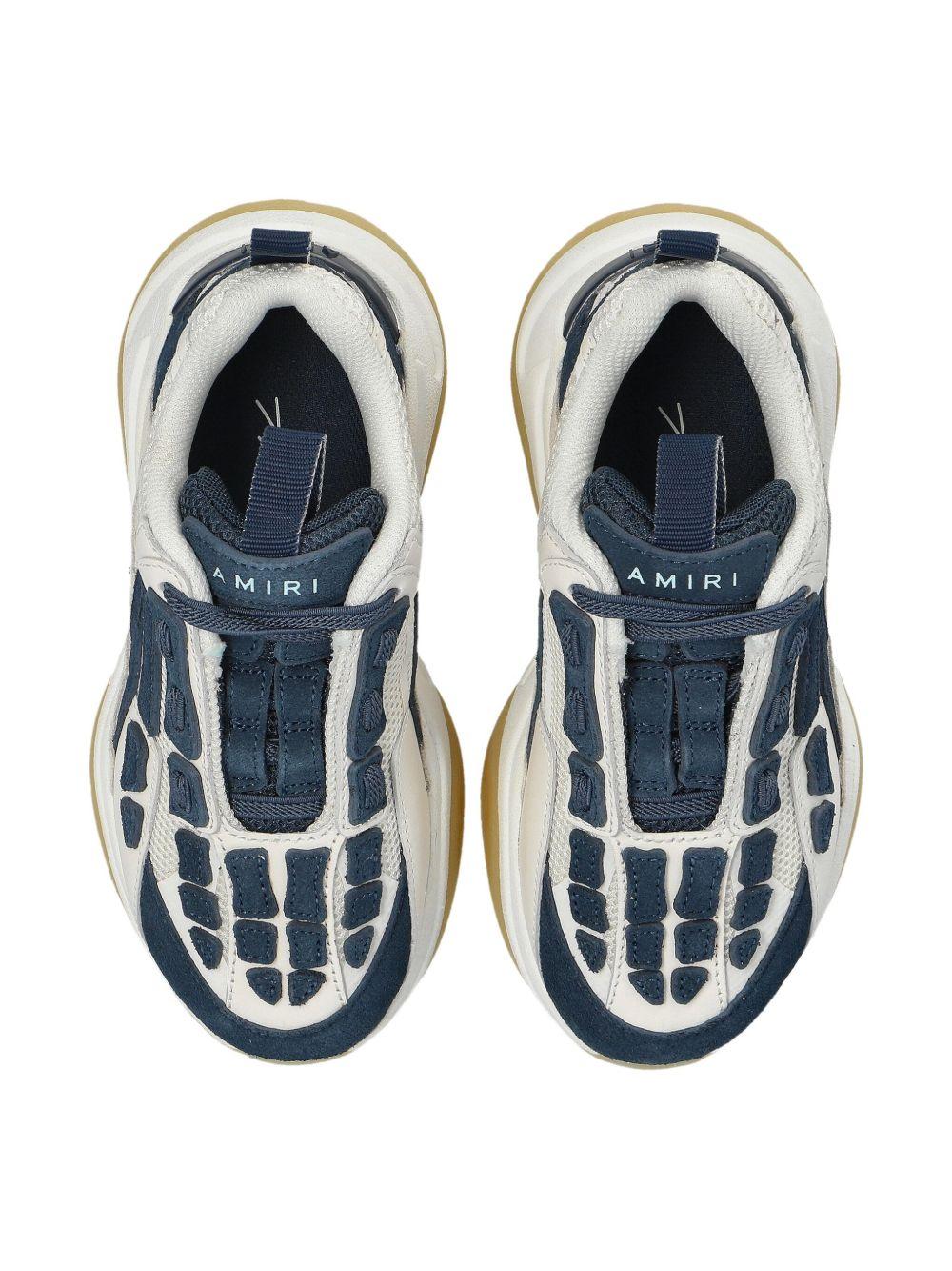 Sneakers per bambino AMIRI KIDS Bone Runner bianco con dettagli in rete - Rubino Kids